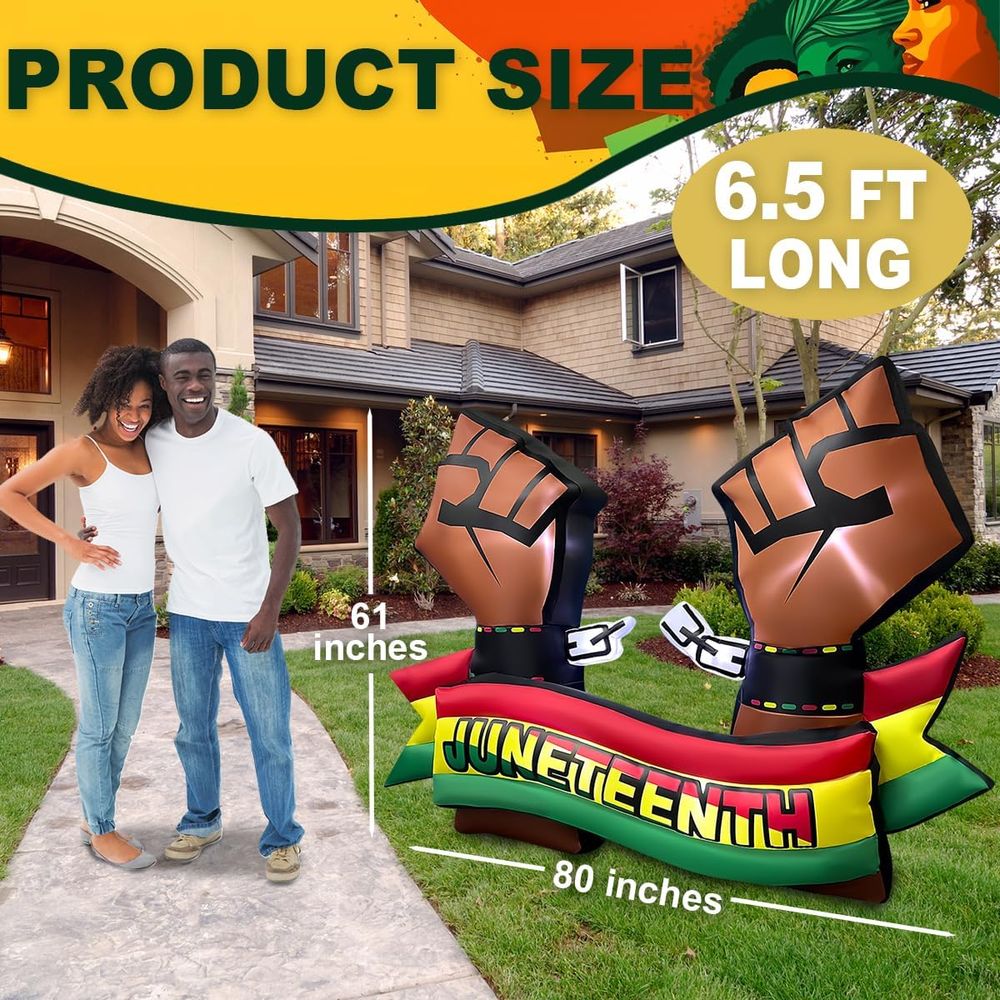 6.5FT Long Juneteenth Iatables - Outdoor Lighting On House recensione e prezzo