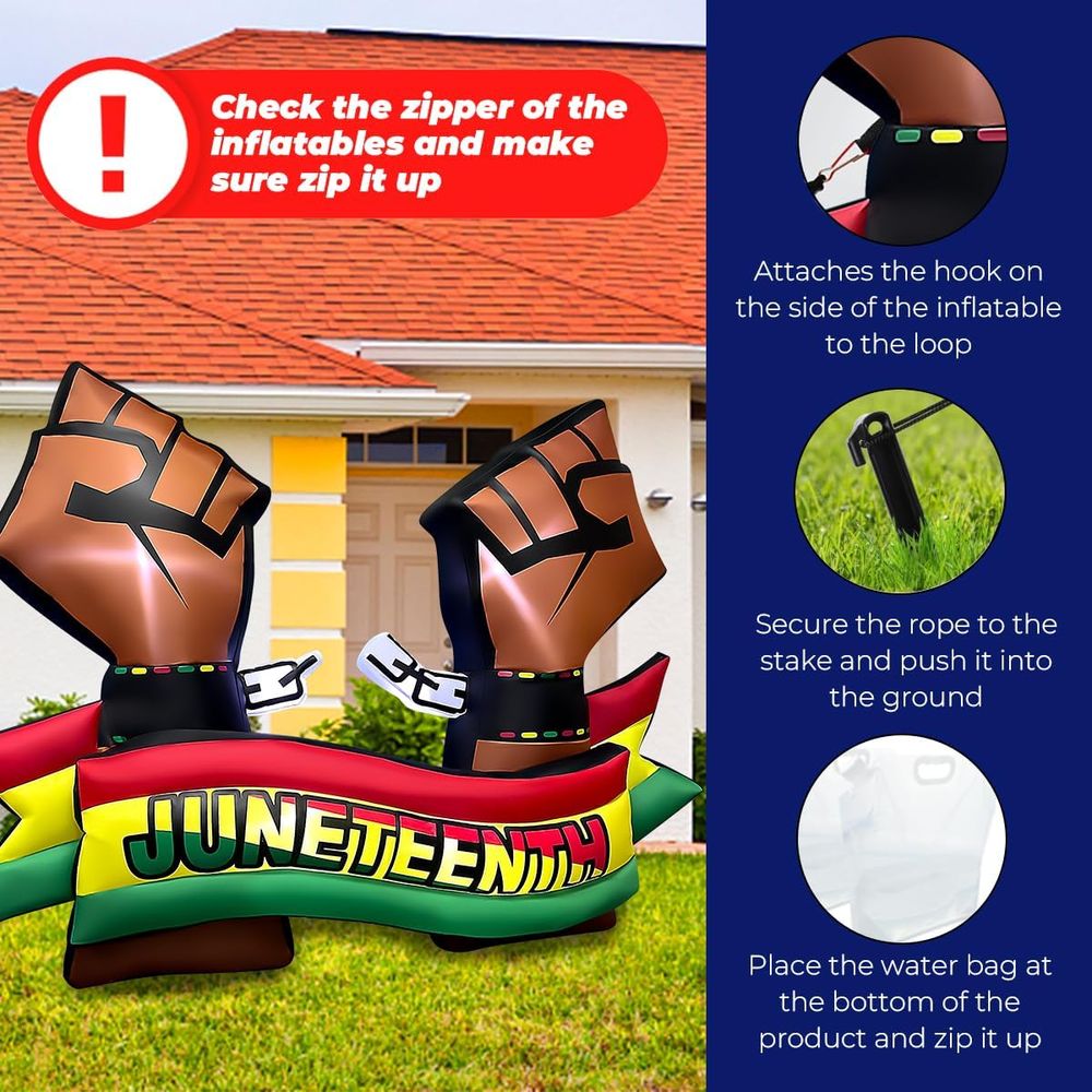 6.5FT Long Juneteenth Iatables - Outdoor Lighting On House recensione e prezzo