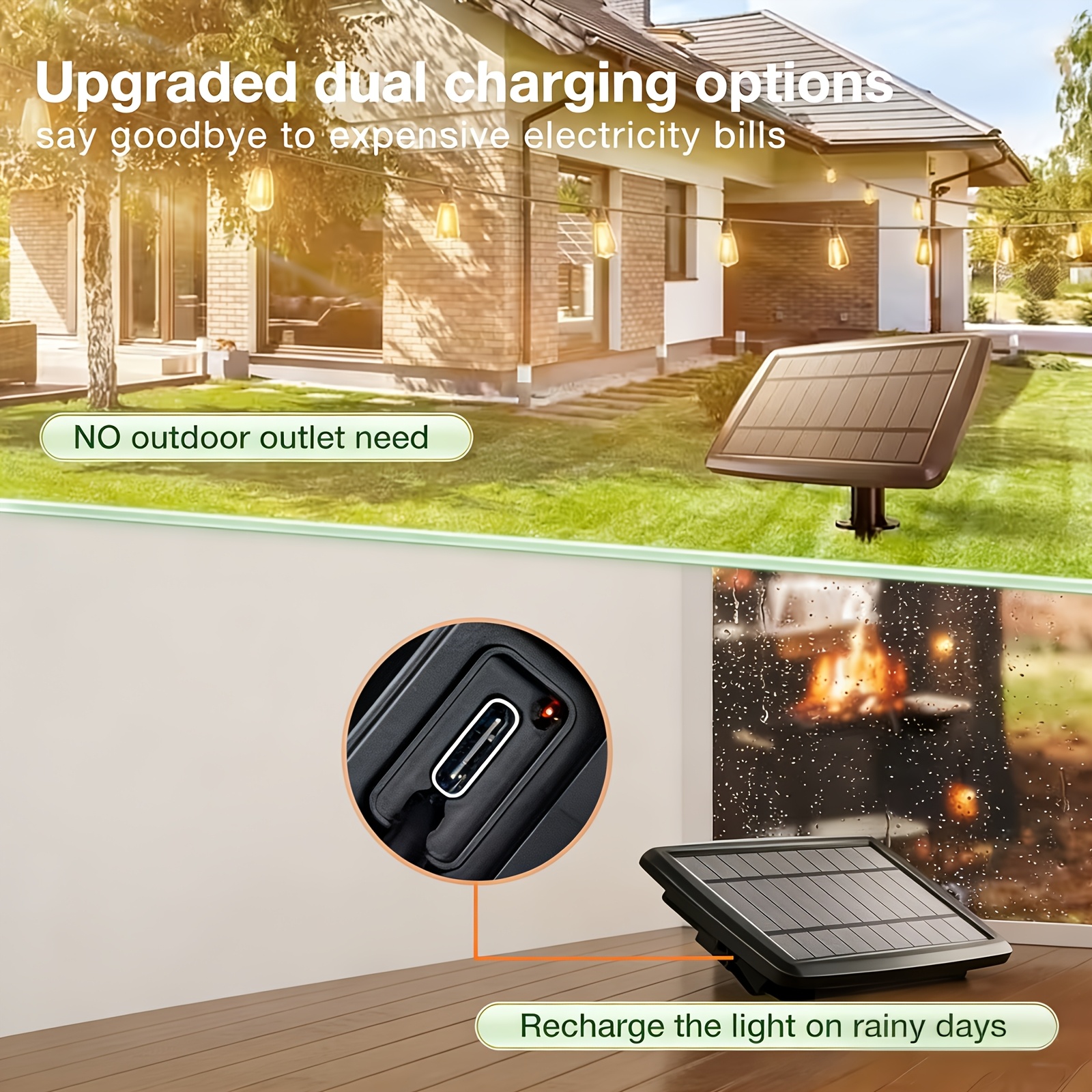 Solar Lights Outdoor, 100ft Pa - Wall Lighting Outdoor recensione e prezzo