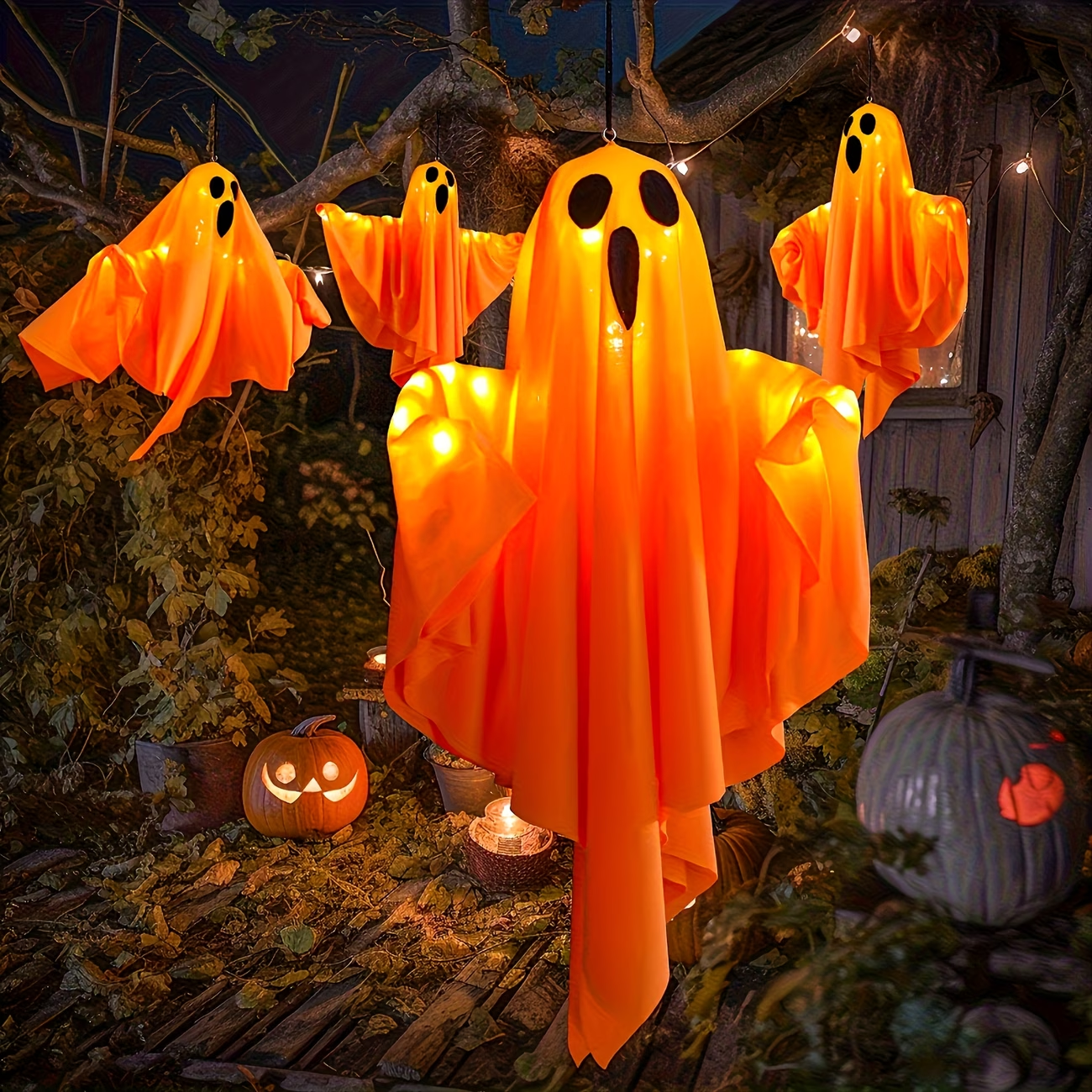 2pcs Halloween Hanging Ghosts  - Outdoor Lighting Front Yard recensione e prezzo