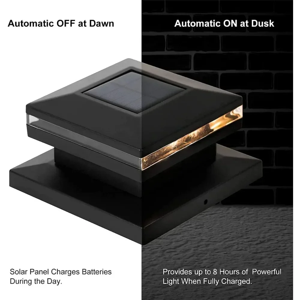 y 12 Pack Outdoor Solar Post L - Post Cap Light recensione e prezzo