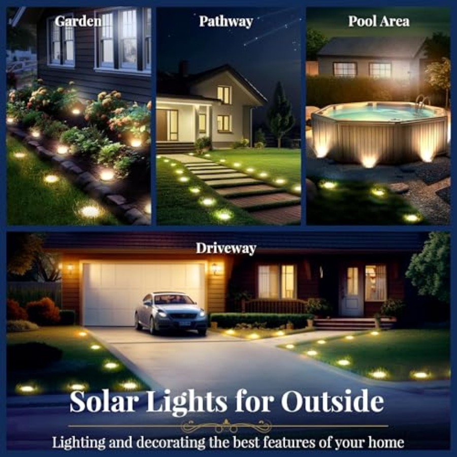 Solar Ground Lights Solar Ligh - Outdoor Lighting Yard recensione e prezzo